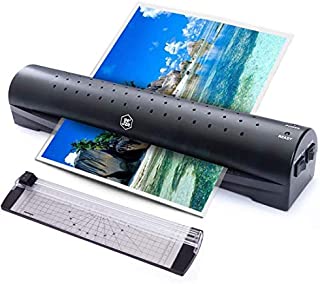 JIEZE 13 inches Laminator Machine Set, A3 Laminator with Paper Cutter, 20 Laminating Pouches, Rapid 3 Minute, Quick Laminating Speed, Quiet for Home/Office/School Use, Black