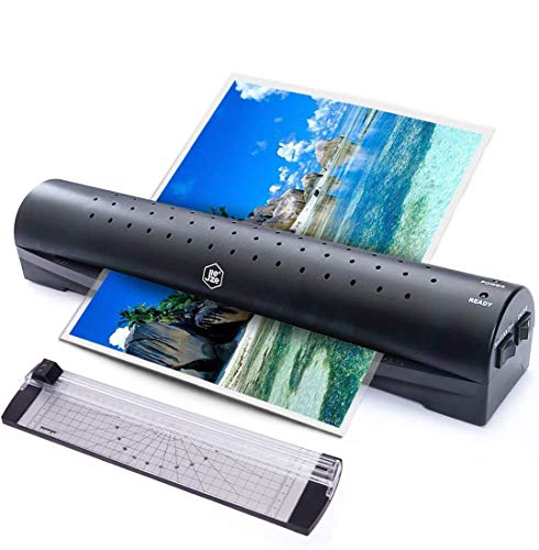 JIEZE 13 inches Laminator Machine Set, A3 Laminator with Paper Cutter, 20 Laminating Pouches, Rapid 3 Minute, Quick Laminating Speed, Quiet for Home/Office/School Use, Black