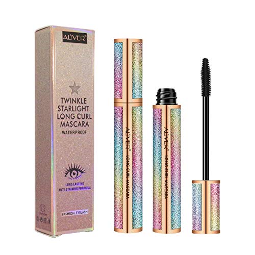 4D Silk Fiber Lash Mascara Makeup, Waterproof Long Curling Natural and Sweat-Proof is not Blooming Makeup Beauty Long Lasting Glamorous Eye Makeup-No Clumping, No-Hassle Removal