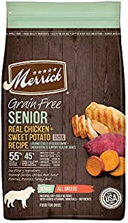 Merrick Grain Free Senior Dry Dog Food Real Chicken & Sweet Potato Recipe - 22 lb. Bag