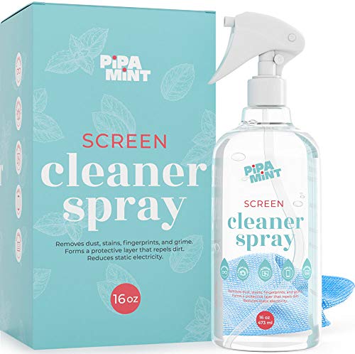 Screen Cleaner Spray - [16oz] - for TV Screen, Computer Screen, Laptop, Phone, Tablet, Smart Watch - Microfiber Cloth Included, Large Bottle [16 Oz] Screen Cleaner by Pipa Mint