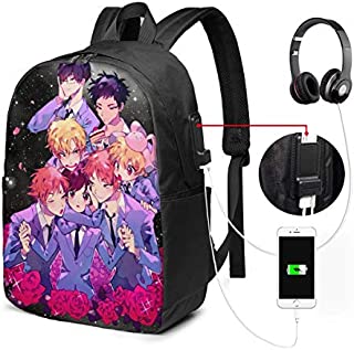 Chenhgee Ouran High School Host Club 3D Printing 17in with USB Backpack,School Bag, Travel Bag, Mountaineering Bag