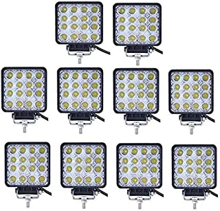 Led Light Bar, Turboo 10PCS 4inch 48W Led Work Light Square Spot Lights Off-road Lights Led lights for Trucks,Off-road Vehicle, ATV, SUV, UTV, 4WD, Jeep, Boat and More