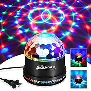 Party Lights,SOLMORE Disco Ball Disco Lights DJ Light Strobe Lamp Stage Strobe Effects Sound Activated Party Lights for Home Room Dance Parties Birthday Bar Karaoke Xmas Wedding Show Club Pub