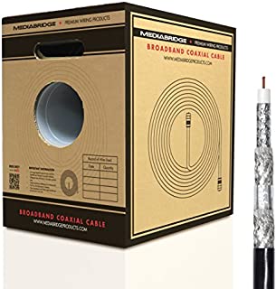 Mediabridge Coaxial Cable - RG6 Quad-Shielded - UL CL2 Rated for in-Wall Use - Black (500 feet) Pull-Out Box (Part# CC6QB-500)