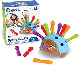 Learning Resources Spike the Fine Motor Hedgehog, Sensory, Fine Motor Toy, Hedgehog Toys for Toddler, Easter Gifts for Kids, Ages 18 months+