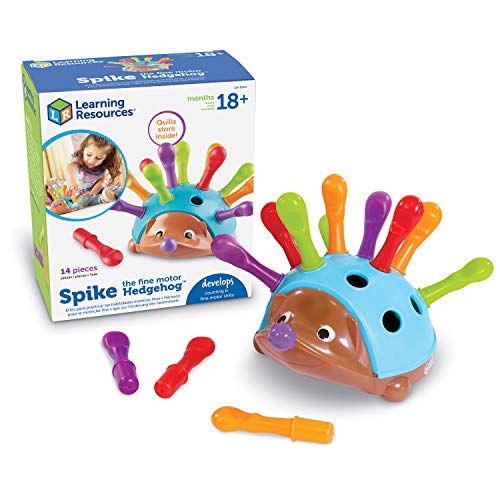 Learning Resources Spike the Fine Motor Hedgehog, Sensory, Fine Motor Toy, Hedgehog Toys for Toddler, Easter Gifts for Kids, Ages 18 months+