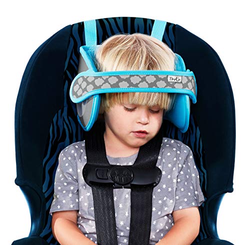 NapUp Child Car Seat Head Support  Safe, Comfortable Support Solution (Light Blue)