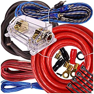 Complete 5000W Gravity 0 Gauge Amplifier Installation Wiring Kit Amp Pk1 0 Ga Red - for Installer and DIY Hobbyist - Perfect for Car/Truck/Motorcycle/Rv/ATV