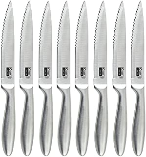 Cook N Home Steak Knife Set, 8-Piece, Silver,NC-00372