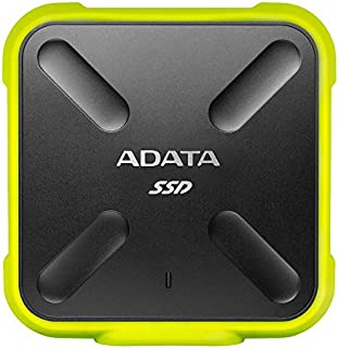 ADATA SD700 3D NAND 1TB Ruggedized Water/Dust/Shock Proof External Solid State Drive Yellow (ASD700-1TU3-CYL)