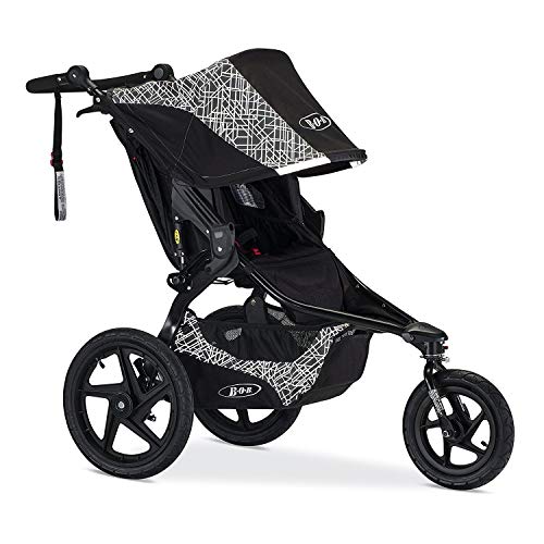 BOB Revolution Flex 2.0 Jogging Stroller - Up to 75 pounds - UPF 50+ Canopy - Adjustable Handlebar, Lunar