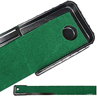 Champkey G-LT Golf Putting Mat - Automatic Ball Return Golf Putting Green - Alignment & Distance Training Mat Gift for Home, Office, Outdoor Use