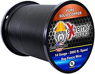 Extreme Dog Fence Wire 14 Gauge 2000 Ft - Heavy Duty Pure Solid Copper Core Electric Dog Fence Boundary Wire - Compatible with All In-Ground Pet Fence Systems & Robotic Lawnmowers