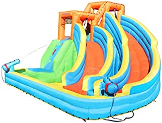 Sportspower Twin Peaks Splash and Slide with Water Cannons and Climbing Wall