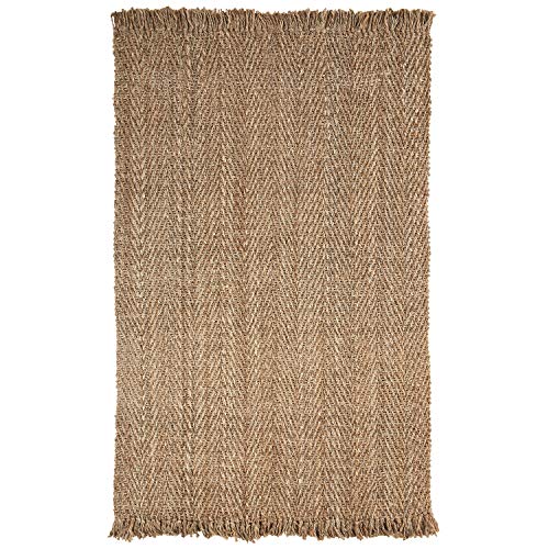 SUPERIOR Natural Bohemian Collection Hand Woven Jute Rug(6'x9')