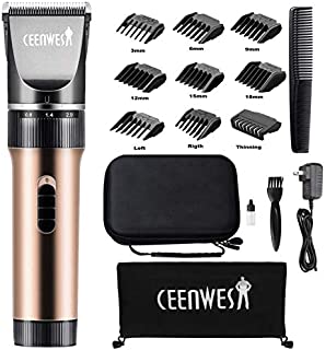 Ceenwes Hair Clippers Cordless Quiet Hair Trimmers Rechargeable Body Hair Removal Machine with 9 Combs&Carrying Bag for Women Father Mother Baby