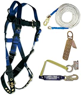 Fall Tech 8595A Contractor Harness with 4 Piece Roofer's Kit, Universal Fit