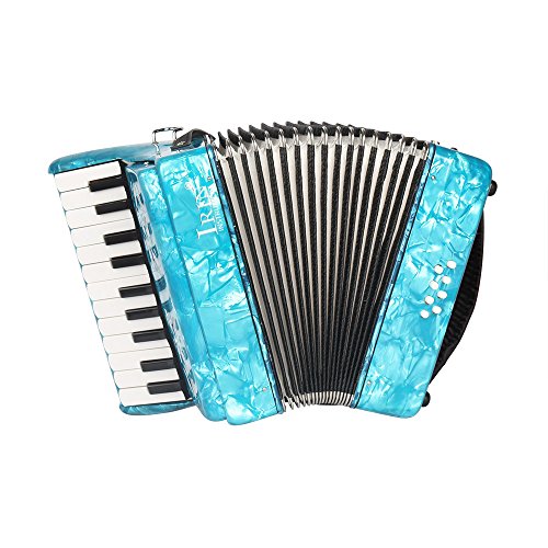 ammoon 22-Key 8 Bass Piano Accordion with Straps Cleaning Cloth Educational Music Instrument for Students Beginners Childern