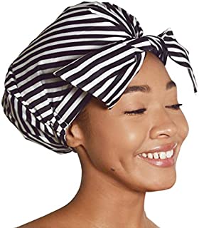 Shower Cap for Women Reusable Adjustable Waterproof for Natural Curly Hair and Shower Hair Caps for Girls and Bath Hair Wraps for Women