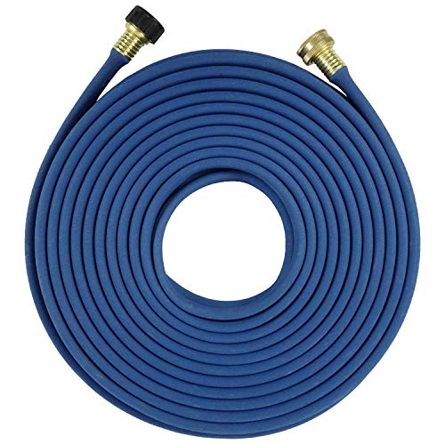 H2O WORKS Garden Flat Soaker Hose 1/2 in x 50ft,More Water Leakage, Heavy Duty Metal Hose Connector Ends, Perfect Delivery of Water,Garden Flower Bed and Vegetable Patch,Landscaping, Savings 80% Water