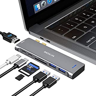 USB C Adapter for MacBook Pro 2020, MacBook Pro USB Adapter HDMI MacBook Pro Dongle with 4KHDMI, 2 USB 3.0, TF/SD, USB-C 100W and Thunderbolt 3