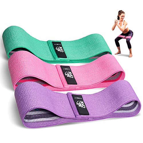 CFX Resistance Bands 3 Sets, Premium Exercise Loops with Non-Slip Design for Hips & Glutes, 3 Resistance Level Workout Booty Bands for Women and Men, Best for Home Fitness, Yoga, Pilates