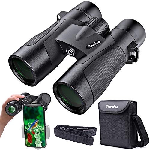 12x42 Binoculars for Adults-Pankoo HD Binocular for Bird Watching Travel Hiking Wildlife Hunting Concerts Theater-Waterproof Low Night Vision Lightweight-Compact-Binoculars-for-Adults