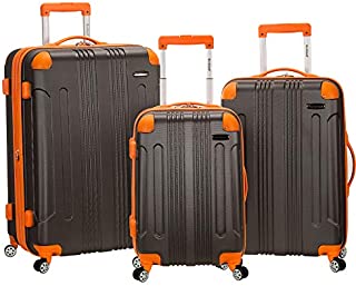 Rockland London Hardside Spinner Wheel Luggage, Charcoal, 3-Piece Set (20/24/28)