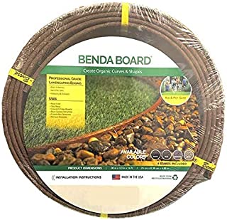 One Stop Outdoor USA Made - Heavy Duty Landscape Edging, Garden Planter & Pathway Bender Board Edge Border Kit - Thick Pro-Grade Style Terrace Board 3.3