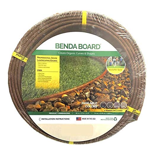 One Stop Outdoor USA Made - Heavy Duty Landscape Edging, Garden Planter & Pathway Bender Board Edge Border Kit - Thick Pro-Grade Style Terrace Board 3.3