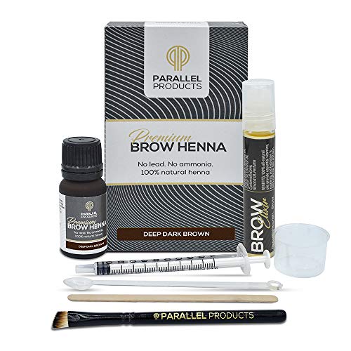 Parallel Products Eyebrow Henna Kit - Henna For Brow Tinting and Coloring (Deep Dark Brown)