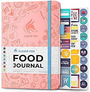 Clever Fox Food Journal - Daily Food Diary, Meal Planner to Track Calorie and Nutrient Intake, Stick to a Healthy Diet & Achieve Weight Loss Goals. Undated - Start Anytime. A5, Hardcover - Light Pink