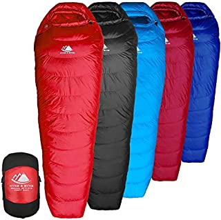 Hyke & Byke Shavano 32 Degree F 650 Fill Power Hydrophobic Down Sleeping Bag with ClusterLoft Base - Ultra Lightweight Mens and Womens Mummy Bag Designed for Summer Backpacking