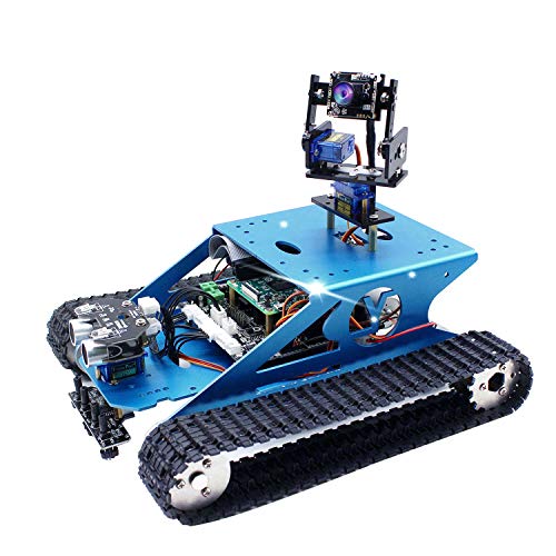 Yahboom Professional Raspberry Pi AI Robot Kit with Camera Programming Electronic DIY Tank Robotics Kit for Teens and Adults Compatible Pi 4B Model 3B+ 3B(Raspberry Pi NOT Include)