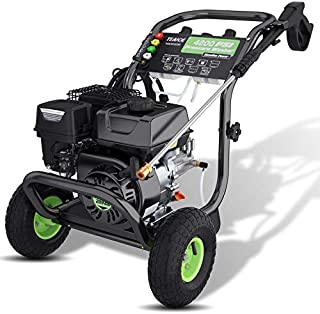 TEANDE 4200PSI 3.0GPM Gas Pressure Washer,209cc 7.0 HP Power Washer with Two 0.7L Soap Tanks,5 Quick-Connect Nozzles and 20 Hose,for Cleaning Cars,Driveway,Patio,Siding,Fence (Green)