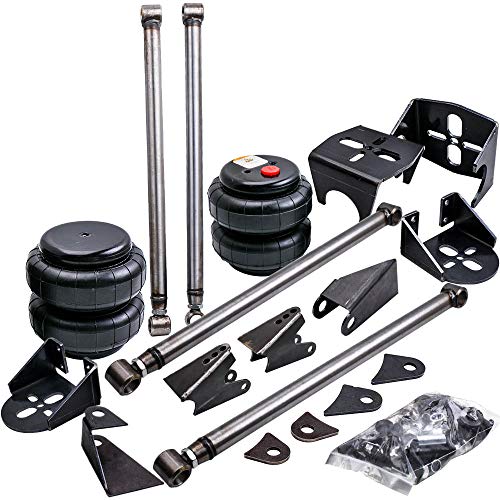 Universal Weld-On Triangulated Rear 4 Link Suspension Kits for Truck SUV with Two 2500 Air Bags and Rear Air Bag Mounts