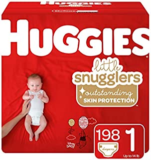 Huggies Little Snugglers Baby Diapers, Size 1, 198 Ct, One Month Supply