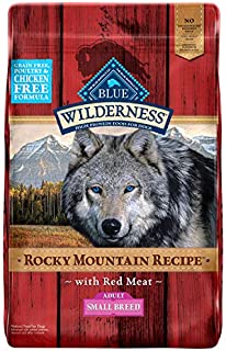 Blue Buffalo Wilderness Rocky Mountain Recipe High Protein Grain Free Natural Adult Small Breed Dry Dog Food, Red Meat 10-lb