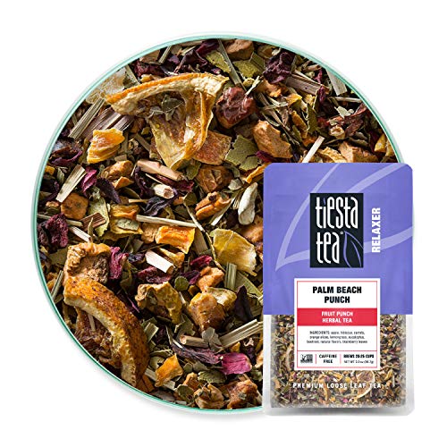 Tiesta Tea - Palm Beach Punch, Loose Leaf Fruit Punch Herbal Tea, Non-Caffeinated, Hot & Iced Tea, 2 oz Pouch - 25 Cups, Natural, No Sugar, Herbal Tea Loose Leaf Blend