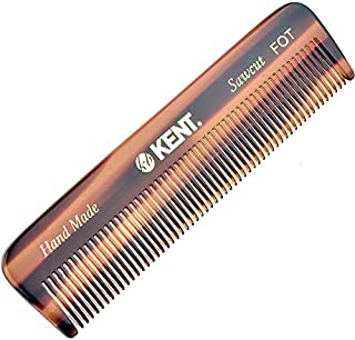 Kent A FOT Handmade All Fine Tooth Saw Cut Beard Comb - Pocket Comb and Travel Comb - Styling Comb or Wet Comb for Fine or Thinning Hair, Beard Care, and Hair Care for the Essential Kent Beard Kit