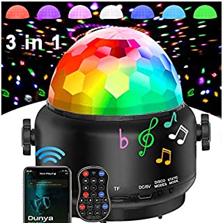 Disco Lights Bluetooth Speaker,USB Party Lights Sound Activated,3 in 1 Remote Control Halloween Mini Disco Ball Light,LED Night Light for DJ,Xmas Parties,Pool,Club,Home,Church,Karaoke,Wedding