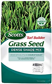 Scotts Turf Builder Grass Seed Dense Shade Mix - 7 Lb. - Grows in as Little as 3 Hours of Sunlight, Mix of Shade-Tolerant and Self-Repairing Grass Varieties, Covers up to 1,750 sq. ft.