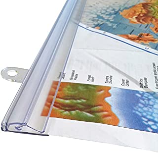 goKelvin 72 Inch Hanging Rails for Maps, Signs, and Tapestry (Clear)