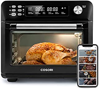 COSORI Smart 12-in-1 Air Fryer Toaster Oven Combo, Countertop Dehydrator for Chicken, Pizza and Cookies, Christmas Gift, Recipes & Accessories Included, Work with Alexa, 25L, Black