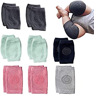 NEPAK 8 Pairs Baby Knee Pads For Crawling and safety Walking Anti Slip,Unisex Baby Toddlers Kneepads,Learn to Socks Children Short Kneepads