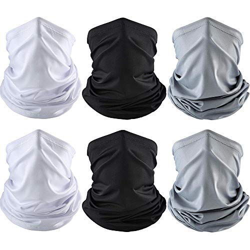 6 Pieces Summer UV Protection Face Clothing Neck Gaiter Scarf Sunscreen Breathable Bandana