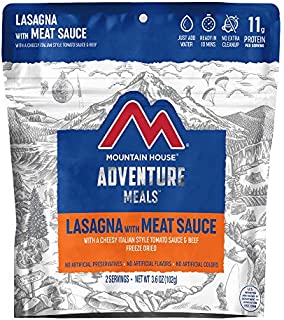 Mountain House Lasagna with Meat Sauce | Freeze Dried Backpacking & Camping Food |2 Servings