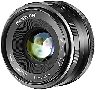 Neewer 35mm F/1.7 APS-C Prime Manual Focus Lens Compatible with Canon EF-M EOS-M Mount Mirrorless Cameras EOS M M2 M3 M5 M6 M10 M50 M100 etc