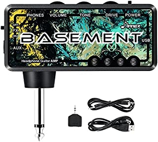 Donner Bass Guitar Headphone Amp Basement Pocket FX WAH Rechargeable Mini Practice Amplifier